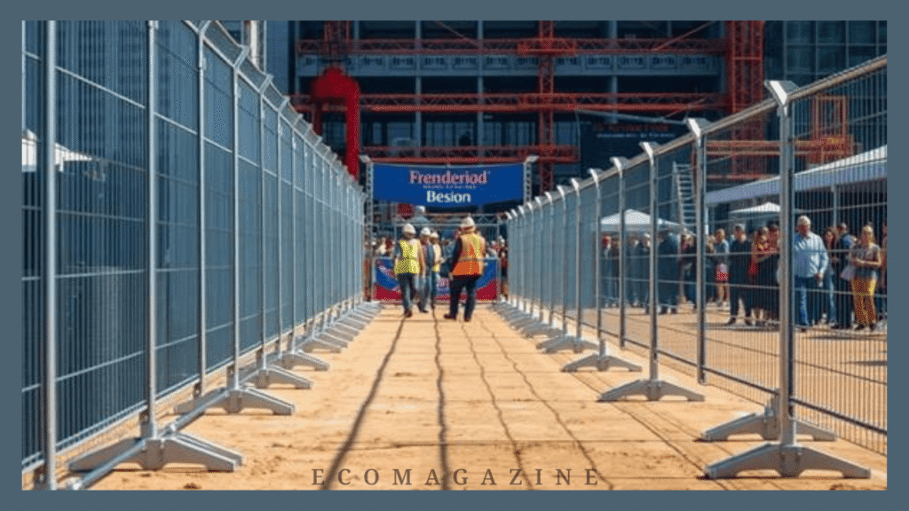 Temporary fencing is